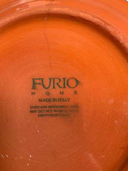 Furio Home 8-Inch Ceramic Plates with Floral Design
