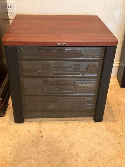 Sony Audio System with Cabinet Including Multiple Units