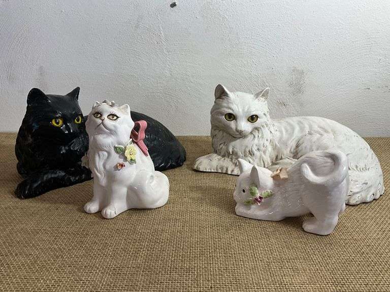 Ceramic and Resin Cat Figurines