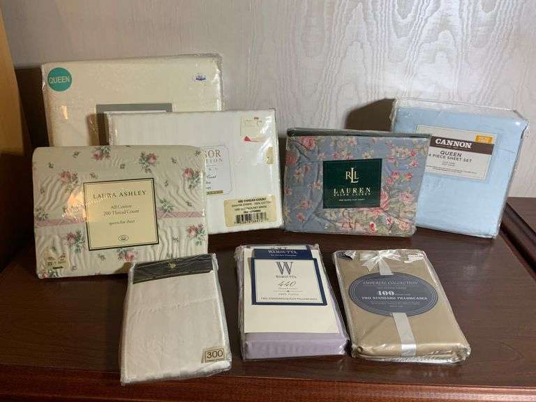 Queen-Size Sheet Sets by Laura Ashley, Ralph Lauren, Cannon and Maison D’Or
