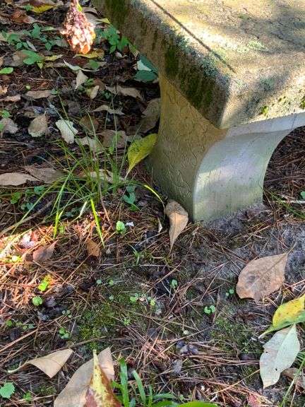 Concrete Outdoor Bench with ‘Do Drop In’ Inscription
