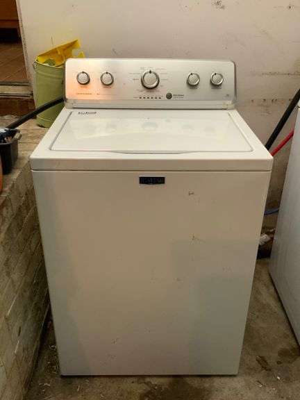 Maytag Centennial Top-Load Washing Machine with 10-Year Warranty Label