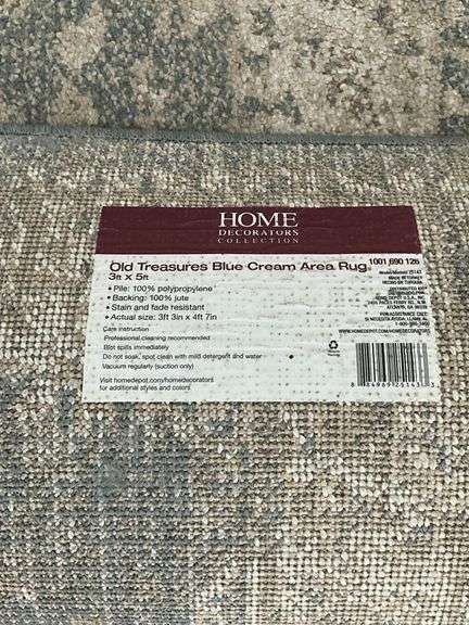 Home Decorators Collection Old Treasures Blue-Cream Area Rug