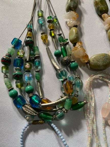 Stone and Beaded Necklaces in Various Styles