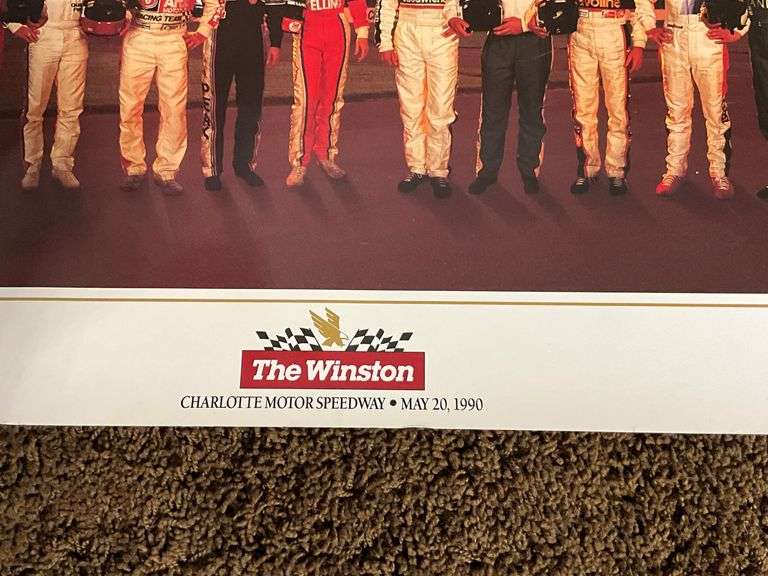 1990 The Winston Charlotte Motor Speedway Autographed Poster