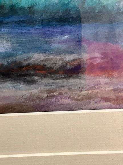 Framed Painting by Shaumin Liu, 31” x 19.5”