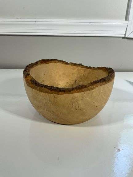 Danny Seo Wooden Bowl with Natural Bark Edge