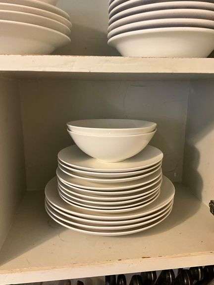 Pier 1 Dinnerware with Plates, Bowls, and Mugs