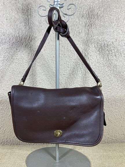 Coach Brown Leather Crossbody Bag with Adjustable Strap