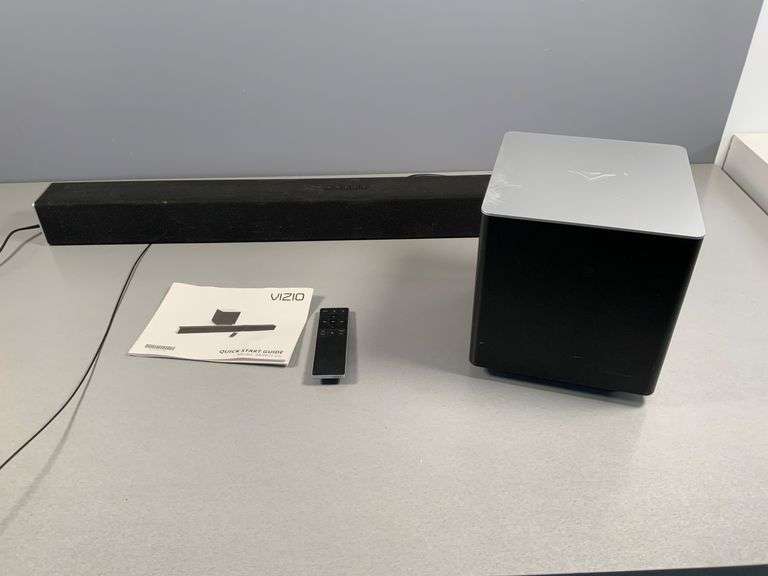 Vizio Soundbar System with Subwoofer, Remote, and Quick Start Guide