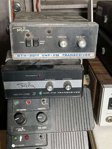 Regency VHF-FM Transceivers, Including BTH-201T, Micro-Com 21, and TR Series