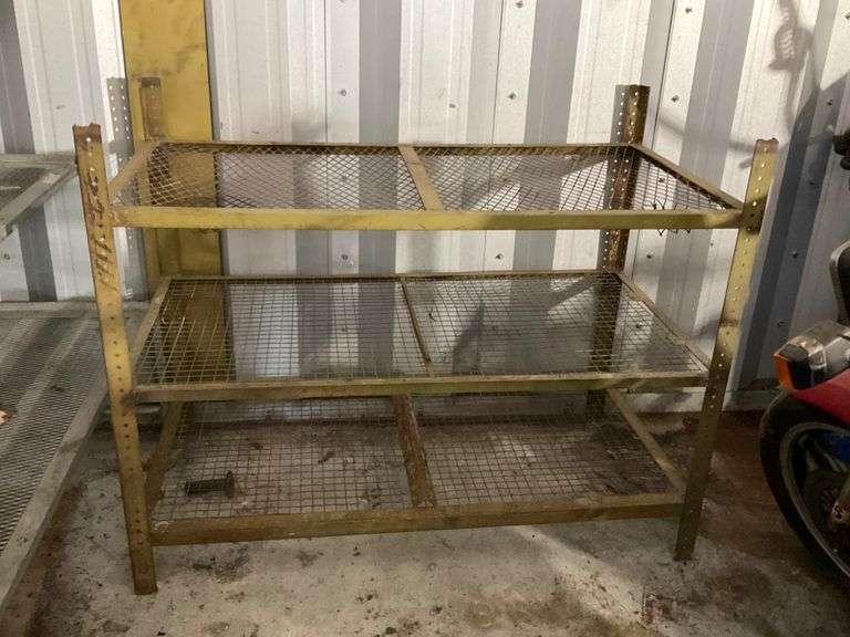 Three-Tier Metal Wire Shelf Unit, 50” x 26” x 39”