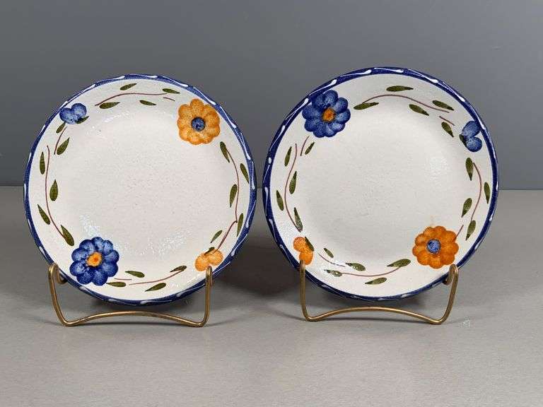 Furio Home 8-Inch Ceramic Plates with Floral Design