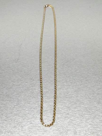 20-Inch 14k Gold Rope Chain Necklace