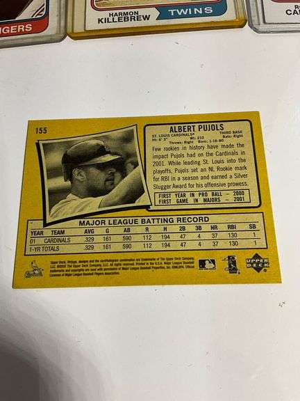 Baseball Trading Cards Featuring Various Players