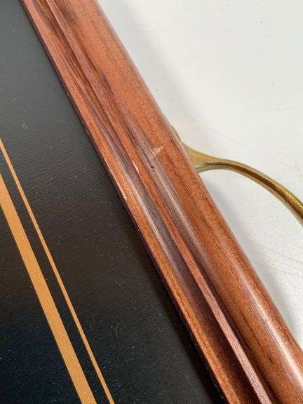 Pimpernel Goose-Themed Serving Tray with Brass Handles