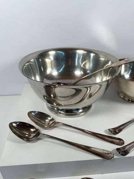 Pewter, Silver Plated and Silver Toned Serving Pieces