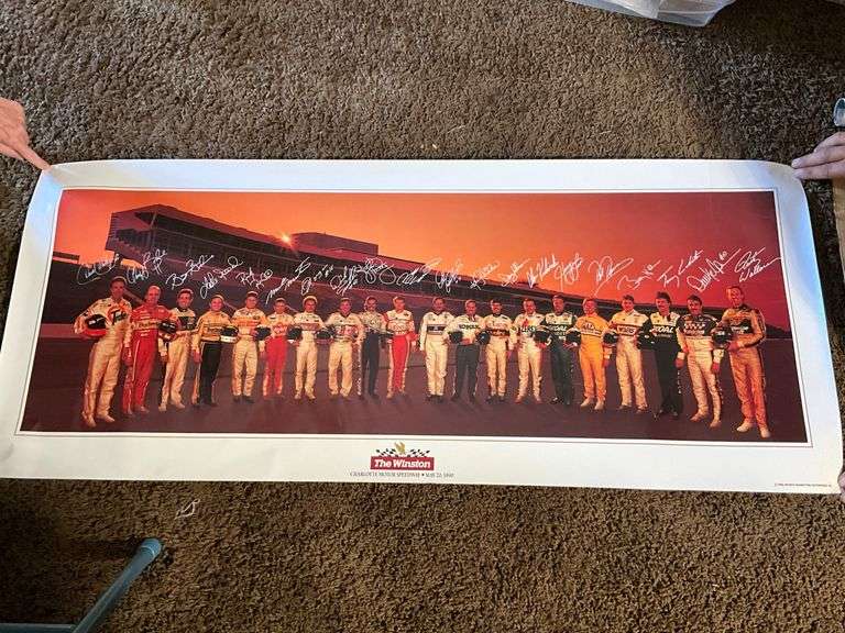 1990 The Winston Charlotte Motor Speedway Autographed Poster