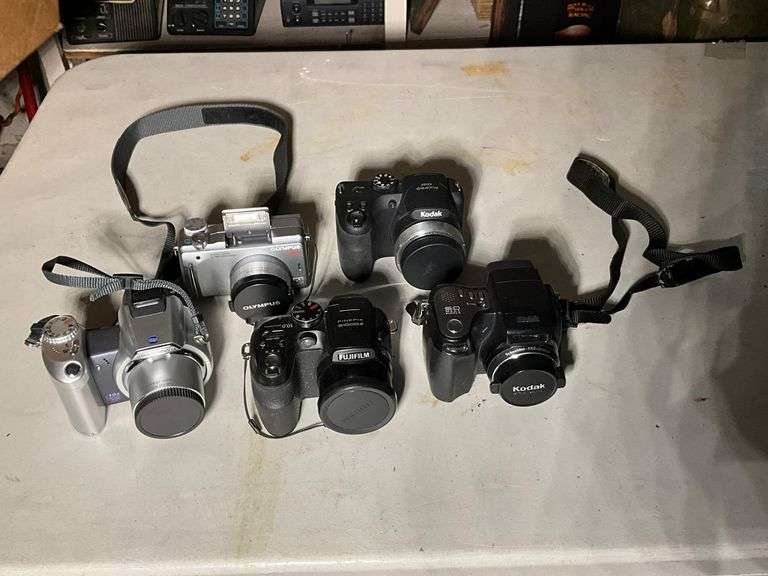 5 Digital Cameras Including Kodak, Olympus, and Fujifilm