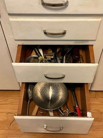 Kitchen Utensils and Tools in Two Drawers