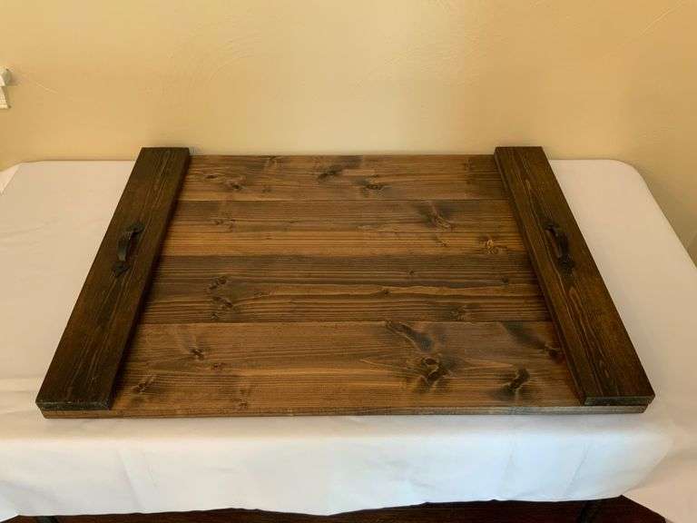 Handmade Wooden Stove Cover with Handles
