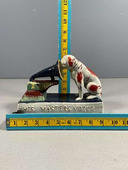 His Master’s Voice Ceramic Figurine of Dog and Gramophone