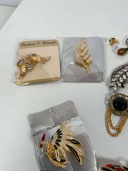 Decorative Costume Jewelry Brooches and Clips