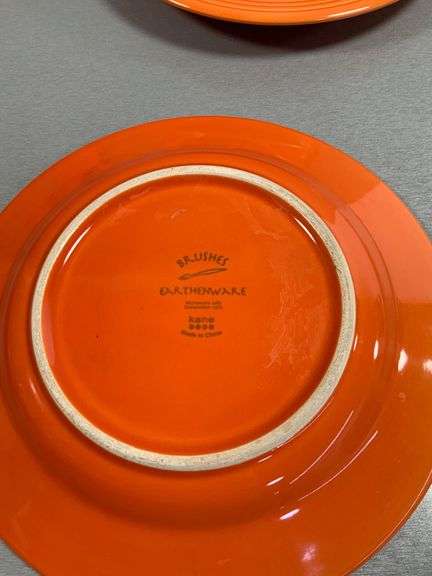 8 Brushes Earthenware Coffee Mugs and Plates