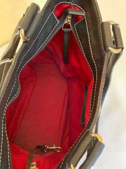 Dooney & Bourke Monogram Tote Bag with Leather Trim