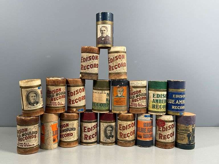 40 Edison Cylinder Phonograph Records