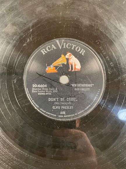 RCA Victor 78 RPM Record Featuring Elvis Presley ‘Don’t Be Cruel’ and ‘Hound Dog’