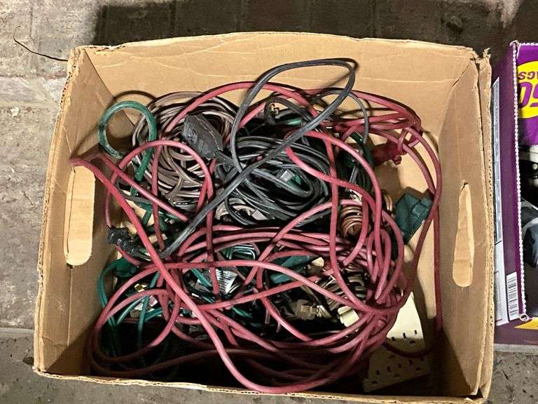 Electrical Cords and Power Strips in Two Boxes