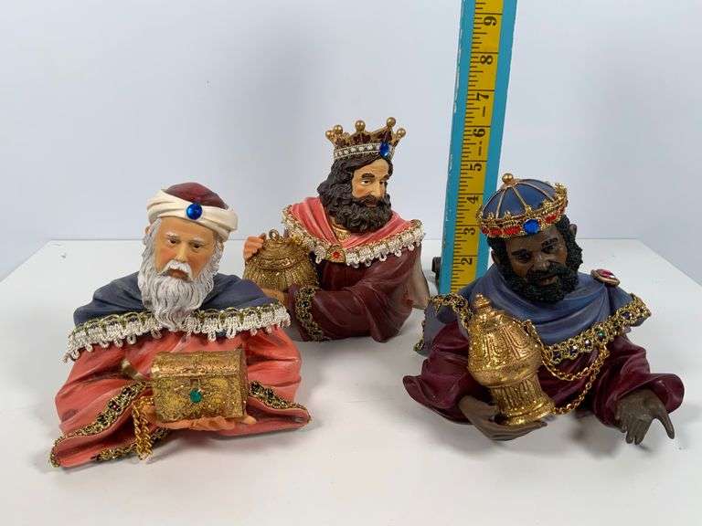 Three Nativity Wise Men Figures