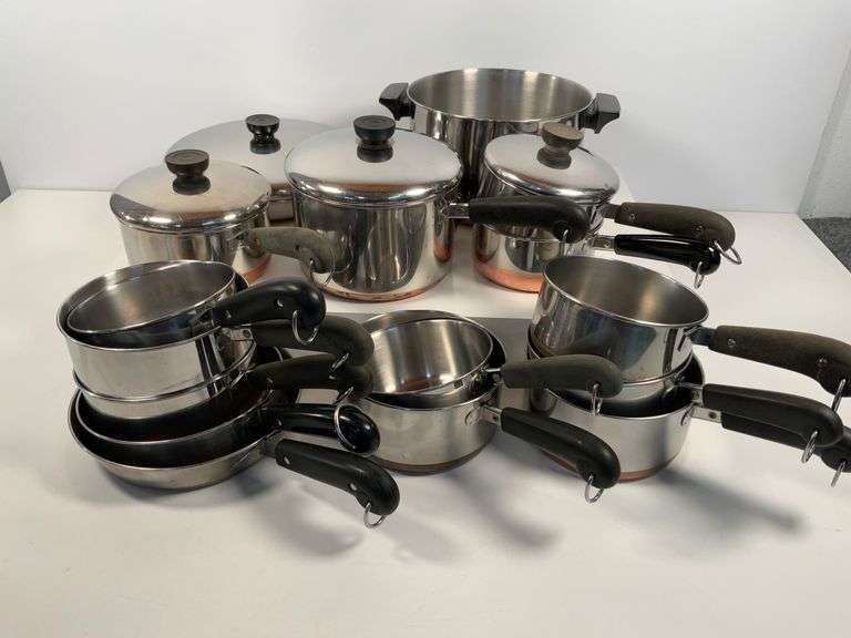 Revere Ware Stainless Steel Cookware Set with Copper Bottoms