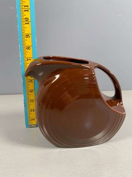 Fiesta Brown Disk Water Pitcher 7”