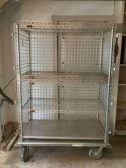 Eagle Wire Cage Utility Cart with Shelves and Casters
