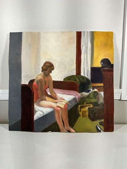 Michelle Chang Oil Painting Titled ‘Hopper’, 20” x 19”
