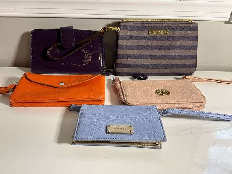 5 Women’s Wristlet Wallets Including Nine West and Others