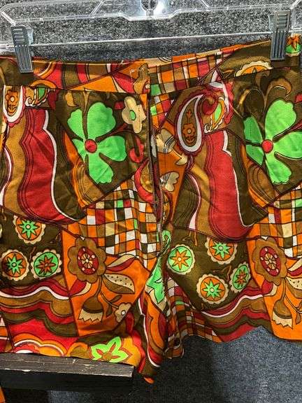 Circa 1960s Multicolor Floral Patterned Dress and Shorts Set