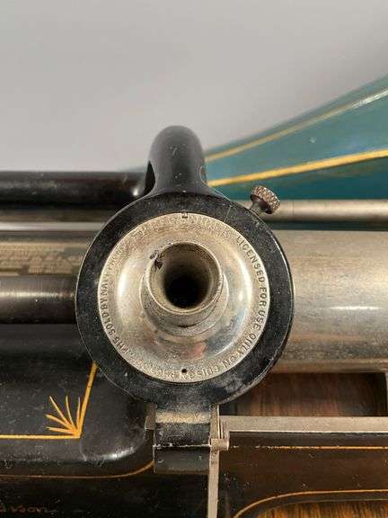 Edison Home Phonograph Standard D with Painted Floral Horn, Circa 1908