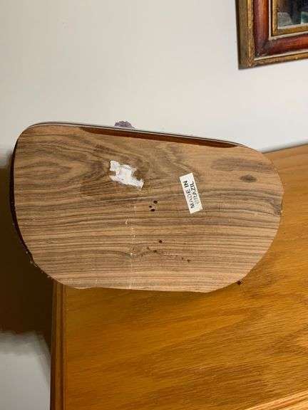 Amethyst Crystal Geode on Wooden Stand