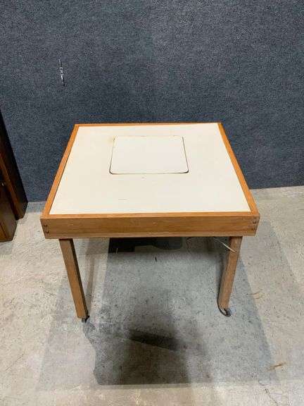 BaBee Tenda Wooden High Chair Table on Casters