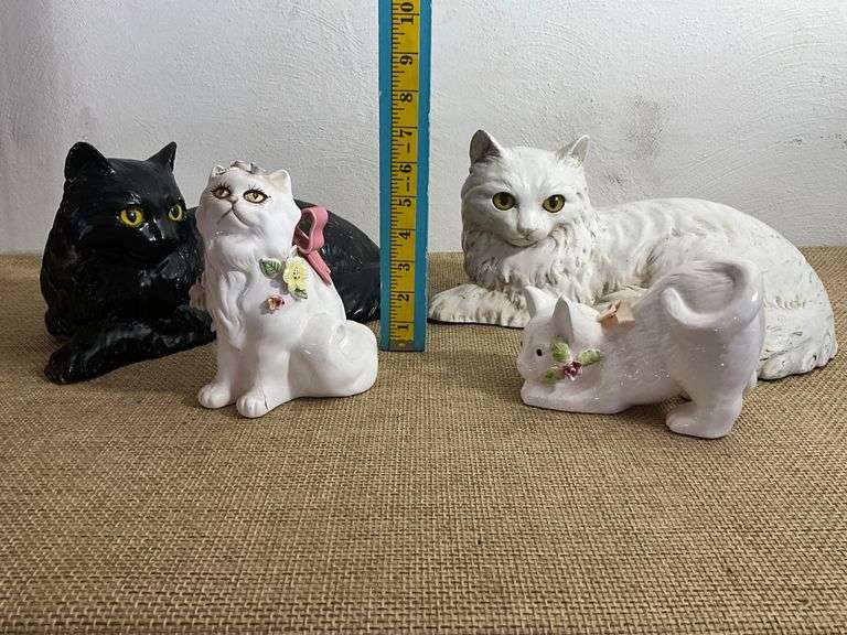 Ceramic and Resin Cat Figurines