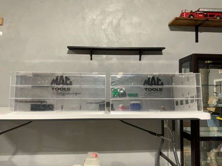 Two Mac Tools Clear Acrylic Display Cases