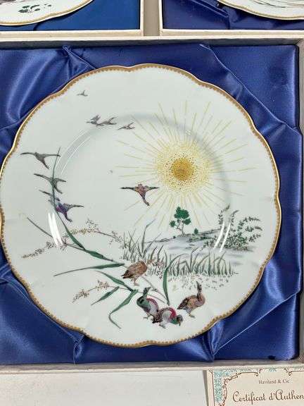 Haviland & Co. ‘Theatre des Saisons’ Porcelain Plates with Certificates