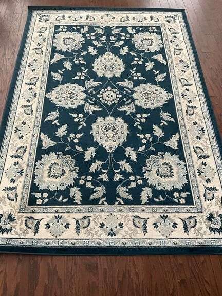Jonathan Y Modern Persian Blue/Cream Area Rug, 5’3″ x 7’6″, Polypropylene