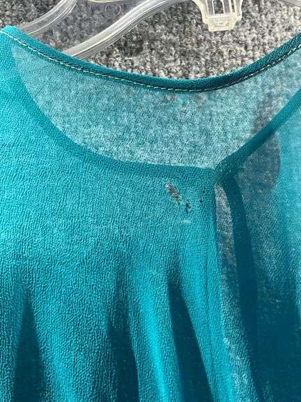 1950s Sleeveless Teal Cocktail Dress with Sheer Overlay