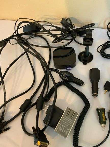 Electronics Accessories Including Chargers, Adapters, Roku and Cables