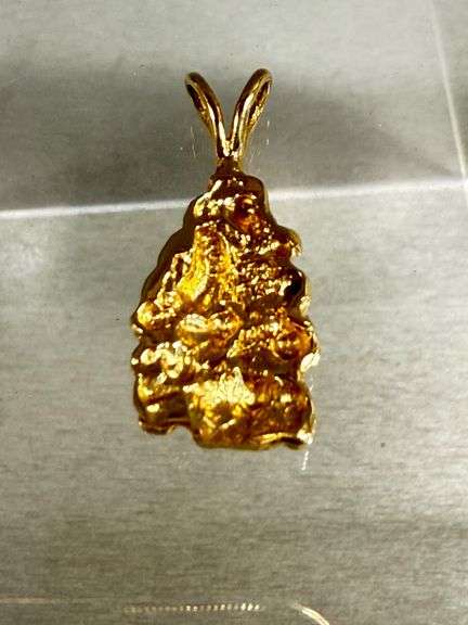 14K Gold Nugget-Style Pendant, 4.52 Grams