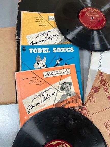 Over 30 Vintage 78 RPM Records with Assorted Labels and Sleeves